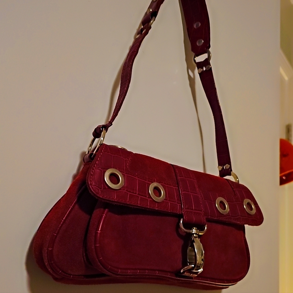 Vintage Y2K suede and leather purse